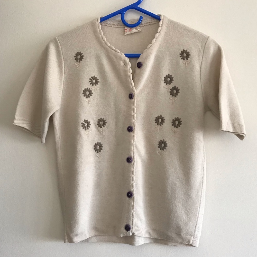 Vintage short sleeve sweater
